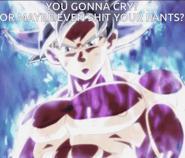 a picture of a cartoon character with the caption " you gonna cry "