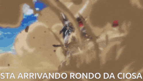 a picture of a plane with the words sta arrivando rondo da ciosa
