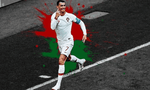 a soccer player with the number 7 on his shirt is running on the field