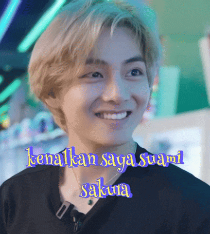 a picture of a man with the words kenalkan saga suami sakura
