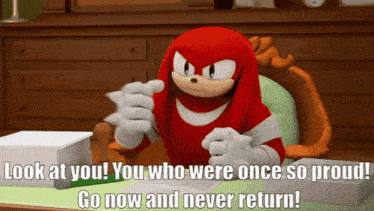 Sonic Boom Knuckles GIF - Sonic Boom Knuckles Look At You GIFs