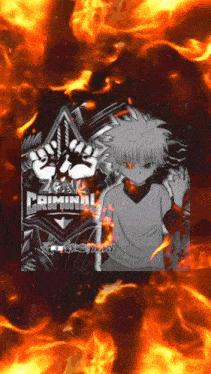 a black and white drawing of a boy with the word criminal on it