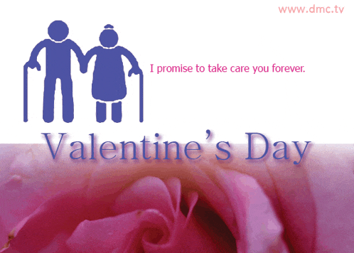 a poster for valentine 's day with a pink rose