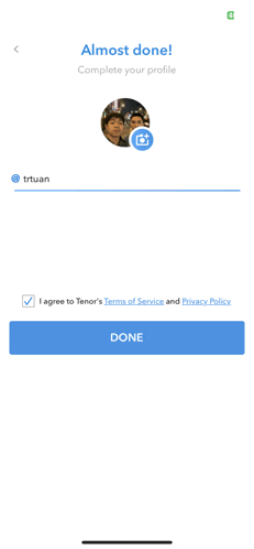 a screenshot of an app that says almost done complete your profile