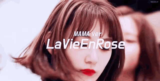 a close up of a woman 's face with the words mama ver lavieenrose on it