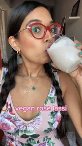 Vegan Rose Lassi Priyanka Naik GIF