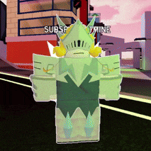 a cartoon character is standing in front of a building that says subsfmine