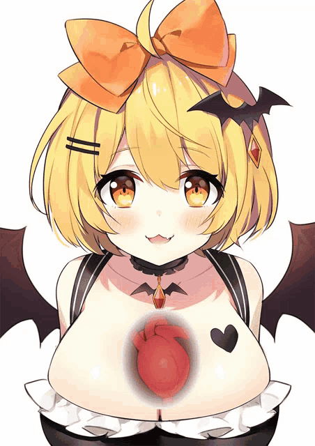 a drawing of a girl with a heart on her chest