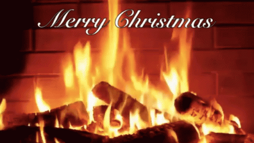Merry Christmas Yule Log GIF - Merry Christmas Yule Log Happy Holidays GIFs