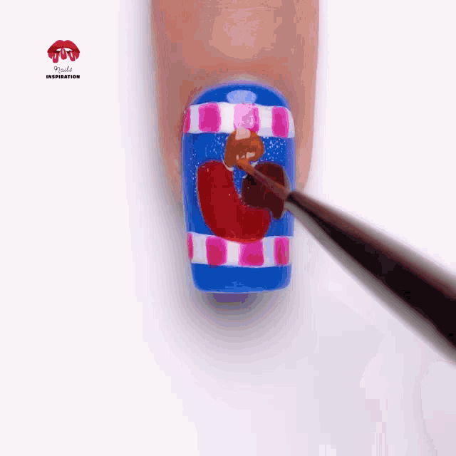 a close up of a person 's nails with a brush and the words rude inspiration