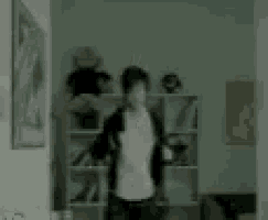 a blurry picture of a room with stuffed animals