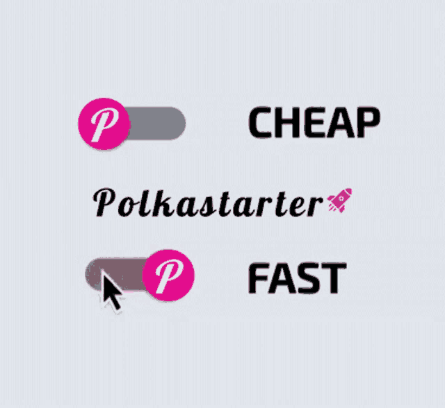 a sign that says cheap polkastarter and fast on it