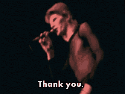 David Bowie Thank You GIF