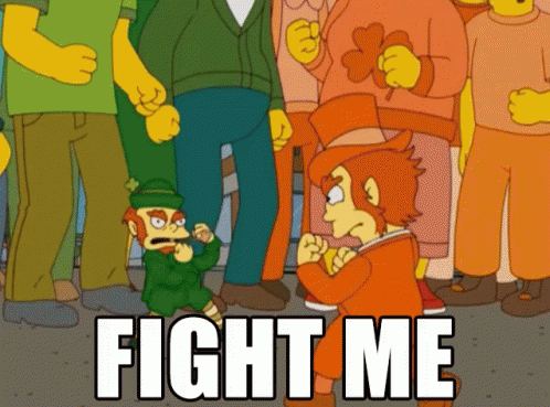 Fight Me GIF - The Simpsons Irish Leprechaun GIFs