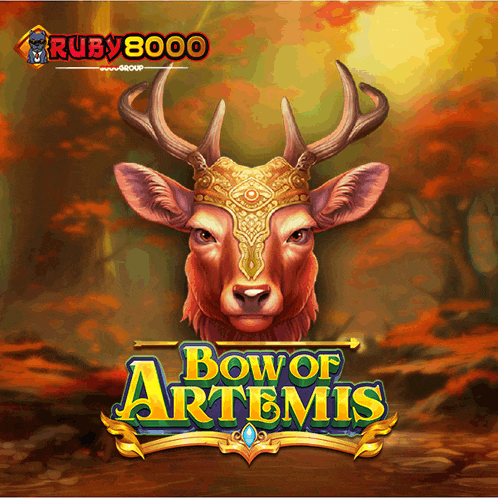 a slot game called bow of artemis has a deer with a crown on its head