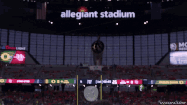 a football player wearing a number 17 jersey stands in front of an allegiant stadium