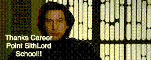 a man in a hooded jacket with the words thanks career point sithlord school