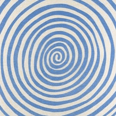 a blue and white swirl on a white background