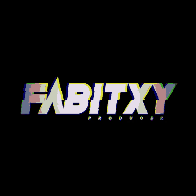 a black background with red white and blue text that says fabitxy