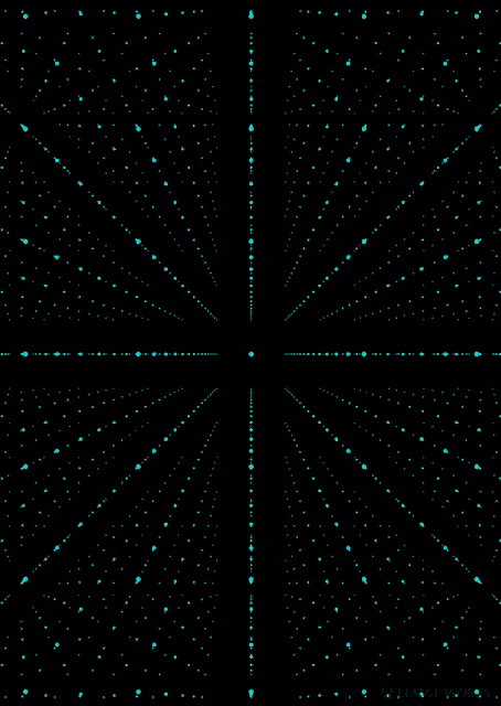 a black background with a lot of blue dots and lines