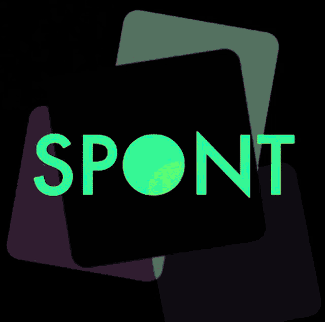the word spontan is surrounded by purple confetti