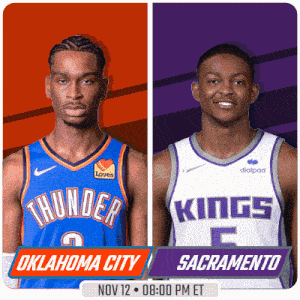 oklahoma city and sacramento are playing basketball on nov 12