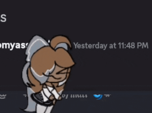 a cartoon drawing of a dog with the words yesterday at 11:48 pm