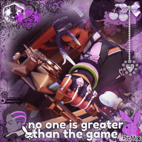 a picture of a man with a gun and the words no one is greater than the game