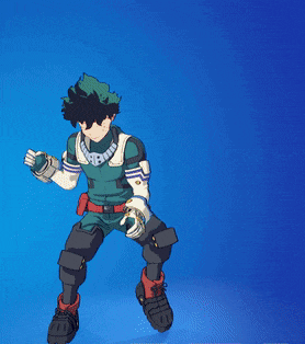 a cartoon character is standing in front of a blue background with his hands in his pockets