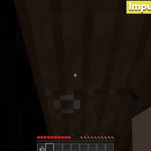 a screenshot of a video game with a yellow sign that says ' impu ' on it