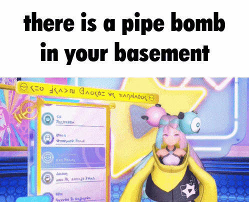 there is a pipe bomb in your basement written on the screen