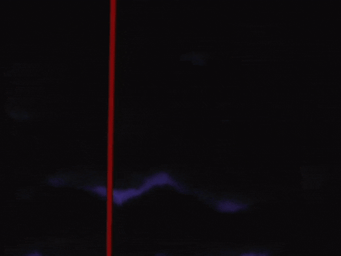 a cartoon character is hanging from a pole with a purple background