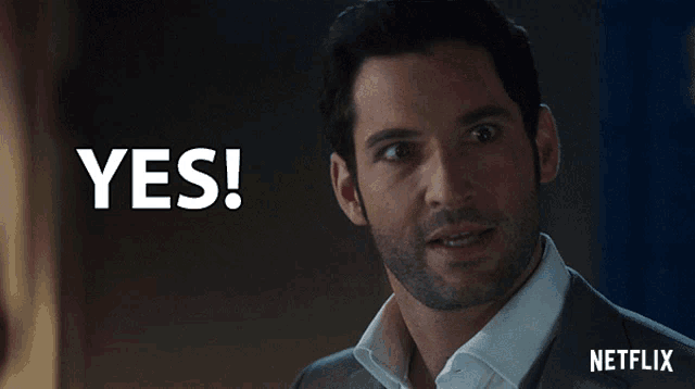 a man with a beard says yes in a netflix ad