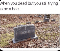 a grave in a cemetery that says single on it