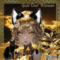 Gold And Black Elegrance Gold Dust Woman GIF - Gold And Black Elegrance Gold Dust Woman Cat Girl GIFs