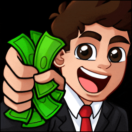 a man in a suit and tie is holding a bunch of green money