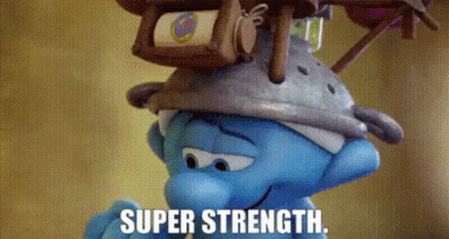 The Smurfs Hefty Smurf GIF - The Smurfs Hefty Smurf Super Strength GIFs