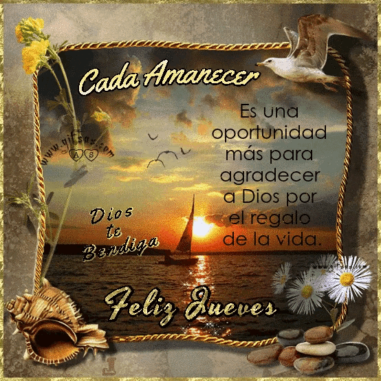 a picture of a sunset with the words " cada amanecer " on it