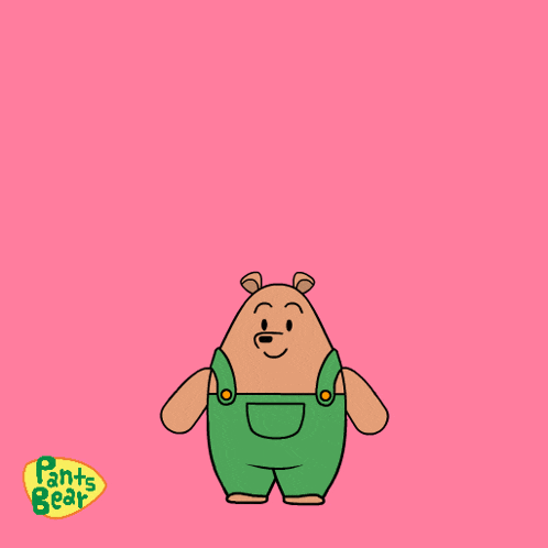 a cartoon of a bear with the words " i really really really "