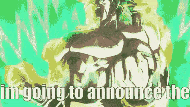 a pixelated image of a man with the words " im going to announce the "