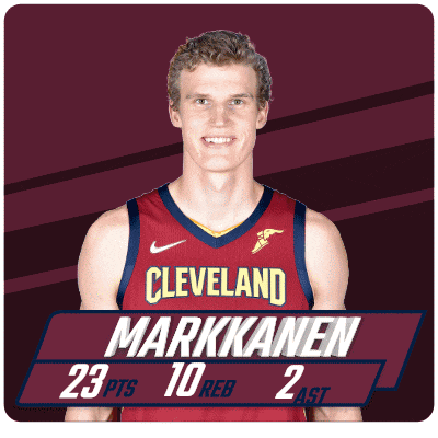 a basketball player for the cleveland cavaliers has 23 points and 10 rebounds