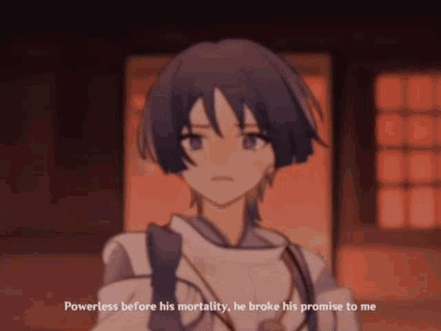 a cartoon character says powerless before his mortality