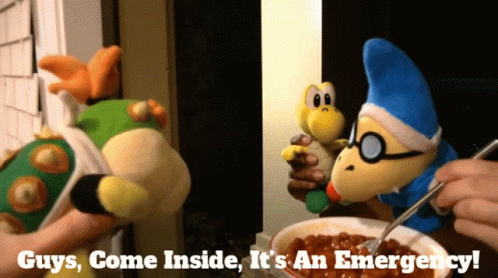 Sml Bowser Junior GIF - Sml Bowser Junior Guys Come Inside Its An Emergency GIFs