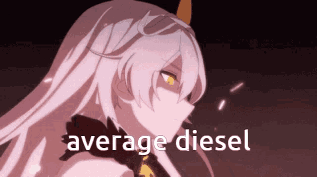a picture of a girl with the words average diesel written on it