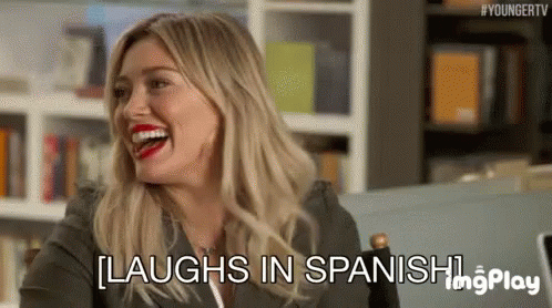 Hilary Duff Laughs In Spanish GIF - Hilary Duff Laughs In Spanish GIFs