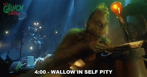 Wallow In Self Pity The Grinch GIF - Wallow In Self Pity The Grinch Jim Carrey GIFs