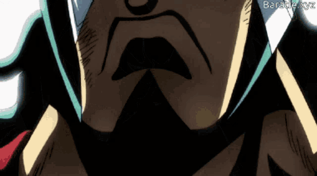 a close up of a cartoon character 's face with the name banable xyz on the bottom right