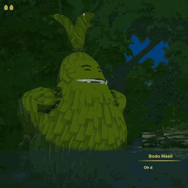 a video game character named bodo maali is talking