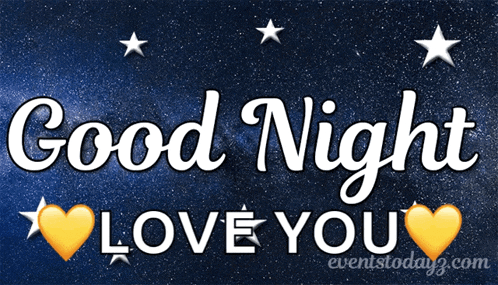 a sign that says good night love you