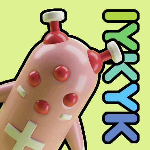 a sticker with a cartoon character and the word ixxxk